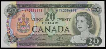 Lot # Description Estimate Lot # Description Estimate 1039. 1971 Bank of Canada $10 Replacement Note. CH BC-49aA. BCS UNC 60, original. S/N:*DA2619638. $180-$200 1040.