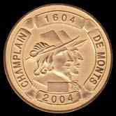 1999 Cape Sable Island Causeway Anniversary Gold Medal. Uniface with image of causeway. 39mm, 31.