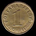 Host token 1854 Upper Canada bank half penny, c/s G ; Host token 1857 Upper Canada bank token, c/s T.H. Robinson, Druggist Orillia. 2 Pcs. 1274. Lot of Three Counterstamp Canadian Coins.