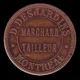 Although McDermott was in business in Saint John for a number of years, Richard Bird, in his Coins of New Brunswick (1993: 43) suggests that McDermott issued his token in 1846, the only year in which