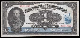 Lot # Description Estimate 721. 1913-14 Newfoundland Government 25 Cents Cash Note. CH NF-7d. VG, tear at bottom left. S/N:10744. $150-$185 Lot # Description Estimate 722.