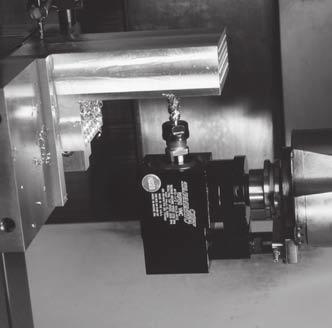 The machine spindle runs in one direction at the exact programmed speed and reversal occurs