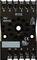 Accessories monitoring relays Plug in socket 38 34 32 24 22 14 12 ø2,5 26 9 8 7 5 3 4 R11X 10A/ 400VAC 62 25 ø3 E135148 10 11 6 1