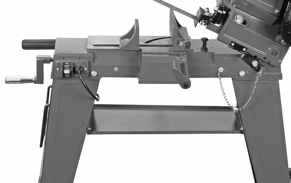 To Attach the Band Saw to the Stand 1. With assistance and an adequate lifting device, carefully set the Band Saw on top of the Stand assembly.