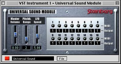 - 10 - Universal Sound Module (USM) The USM is a General MIDI compatible sound module.