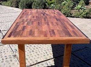 Parquet Tabletop Old Country Tabletop Parquet Tabletop (seamless) -You can order any table with a Parquet Tabletop. If you select the Parquet design, benches will have parquet bench tops.