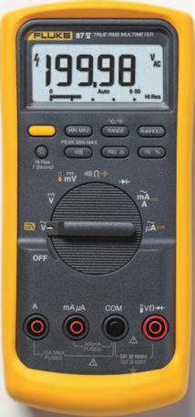 Industrial Multimeters Fluke 87V Industrial Multimeter Designed to troubleshoot adjustable speed drives The new Fluke 87V has improved measurement functions, troubleshooting features, resolution and