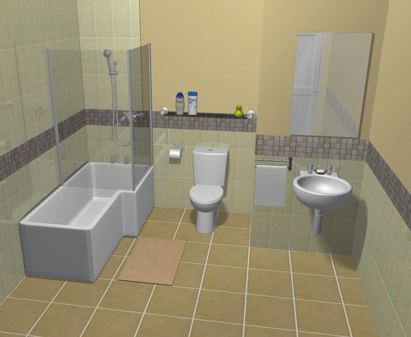You can use the drag-and-drop features to easily move a wash basin, shower, bath or WC to a new position and continue