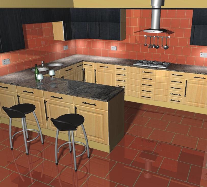 Every VR Kitchen design is created with Easy control of colours and other