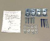 Kit Contents Quantity Description 4 L bracket ABS material 4 Bolt/nut washer set 2 Tapcon screws (bottom) 2 Wood screws (top) One