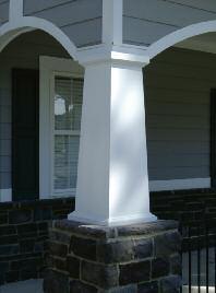 Tapered Craftsman Style Columns Quick Ship Square Tapered Craftsman Style Columns High Quality PVC Bottom Width / Top Width Height Style Weight Item Number Cap and Base Taper Ratio 12"/8" 4'6" Plain