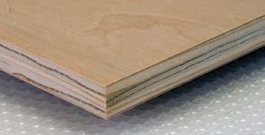 Traditional plywood with all fir crossbands in the core is used in standard parts such as end panels and