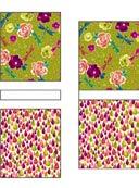 white floral) rectangle and one 7" x 8" Fabric G (navy dragonfly) rectangle for Unit 1. Unit 1 should measure 7" x 16½".