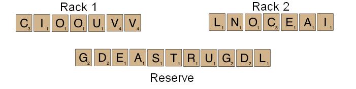 Figure 1: The reserve tiles are placed in a predetermined order, unknown to the players.