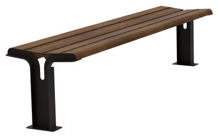 COLLECTION DESIGNED BY AUBRILAM Bench Electro-galvanized steel structure, powder
