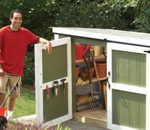 Easy To Build Outdoor Storage Locker A little shed that spells