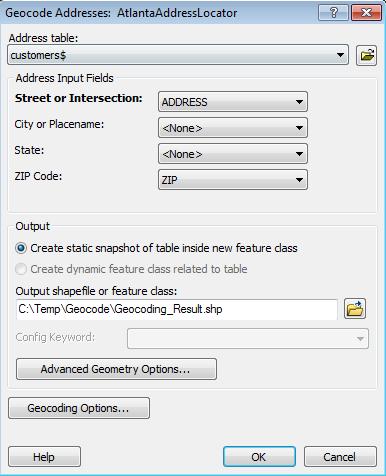 This would allow any future updates to our address data to automatically be represented in an updated output data file (in this case a shapefile).