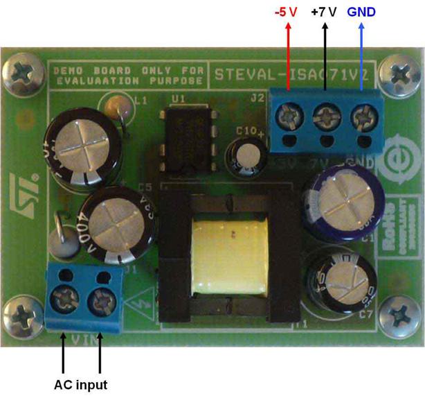 Board connections 2 Board connections The STEVAL-ISA071V2 demonstration board is pictured in Figure 2