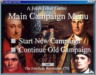 Campaign 1776 Users Manual Additional Features The Campaign Game The Campaign Game links together individual battles and their outcomes to form a complete campaign.