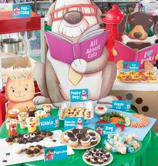 Serve snacks with the pet theme in mind: puppy dogs, kibble, pupcorn, cat cookies and more. Invite Grandparents to stay after and shop the Book Fair.
