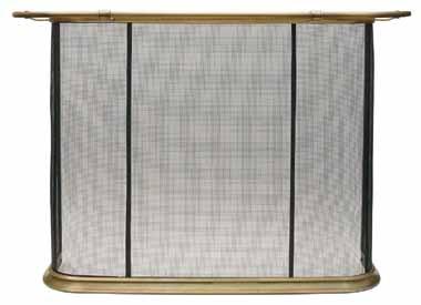 24 (609 mm) H Brompton Fire Screen A flat fire screen that features an attractive