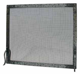 Fire Screens 13 Avebury Fire Screen A flat steel fire screen in a distressed patinated finish with