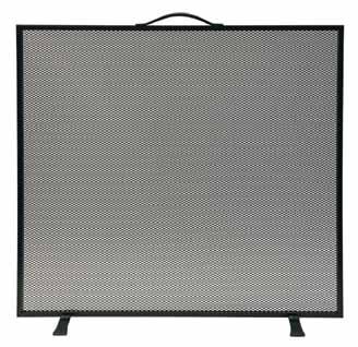 Fire Screens 15 Farringdon Fire Screen Black A traditional flat fire screen of simple design with fine black mesh.