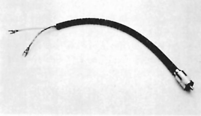 Fig 33 A W2DU bead balun consisting of 50 Amidon no. FB-73-2401 ferrite beads over a length of RG-58A coax. See text for details.