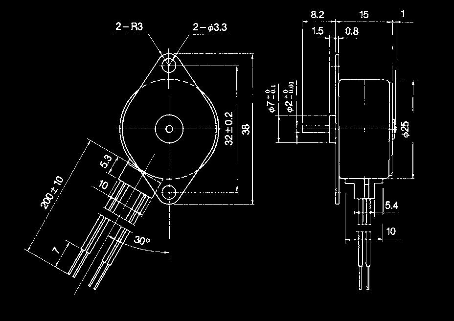 Synchronous Tin-Can Steppers Motors PTMC-24P Torque Characteristics Model PTM-2PG Speed Torque (mn m) Gear Ratio rpm 5Hz 6Hz 5Hz 6Hz 6 4 7 6/25 /5 3 2* 2* 3/25 / 2 33 42 2/25 /5 54 67 /25 /3 5 7* 7*