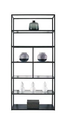 with all other shelves in clear glass.