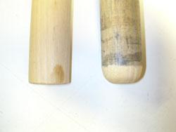 to make a good fire-fly formula then all you need to do is substitute the titanium flakes with aluminum flakes. Figure 6: Wooden dowel rods used as rammers.