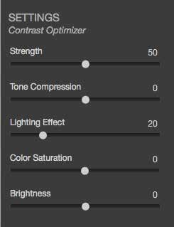 Color Saturation: Adjusts the color saturation of the image. The greater the saturation, the more intense the color. Setting the slider to its lowest value (-10) produces a grayscale image.