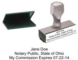 95 NOTARY EMBOSSER Package E includes a notary embosser which crimps a raised seal on paper of the
