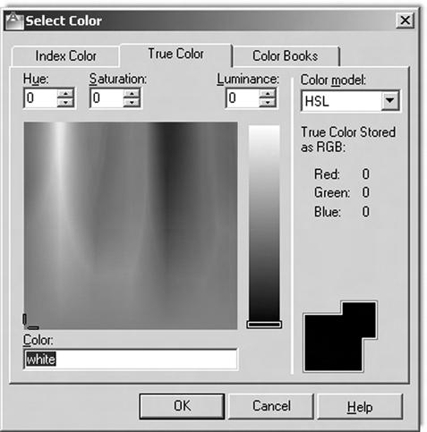 CHAPTER 3 Layers, Colors, Linetypes, and Properties INDEX COLOR Let us take a tour of this Index Color tab.