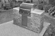 0 LF 3 - - - - - - Madoc Grill Island Kit comes complete with 32 0,000 BTU stainless steel grill, single door,