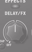 Press the [BOOSTER/MOD], [DELAY/FX], or [REVERB] button to select the effect that you want to use. Each time you press the button, its color changes. 2.
