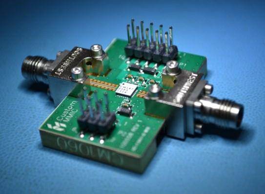 2-2 GHz Driver Amplifier Applications Information Evaluation Board The circuit board shown has been developed for optimized assembly at CMDS.