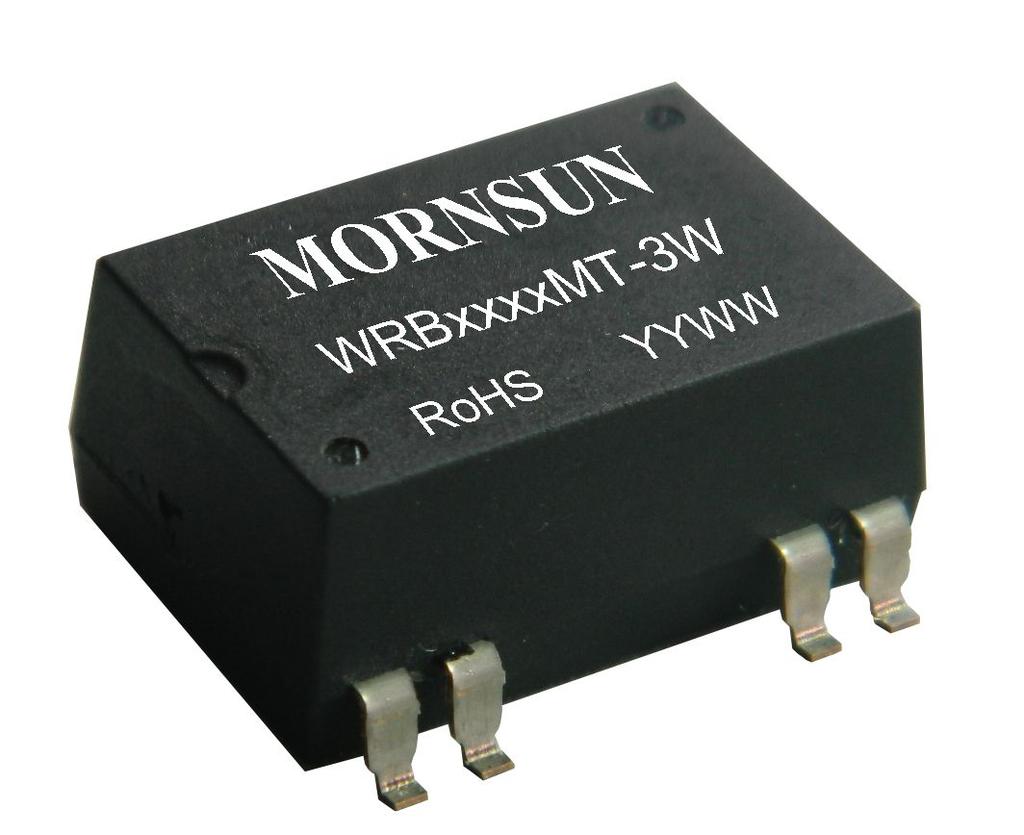 3W, Wide input voltage, isolated & regulated single output DC/DC converter Patent Protection RoHS FEATURES Compact size, SMD Package High efficiency up to 80% Wide input voltage range (2:1) Operating