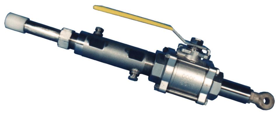 Low Pressure Ball Valve Insertion The Model TB404 Low Pressure Ball Valve Insertion (Hot Tap) Sensor allows simple installation of the sensor in process lines and vessels.
