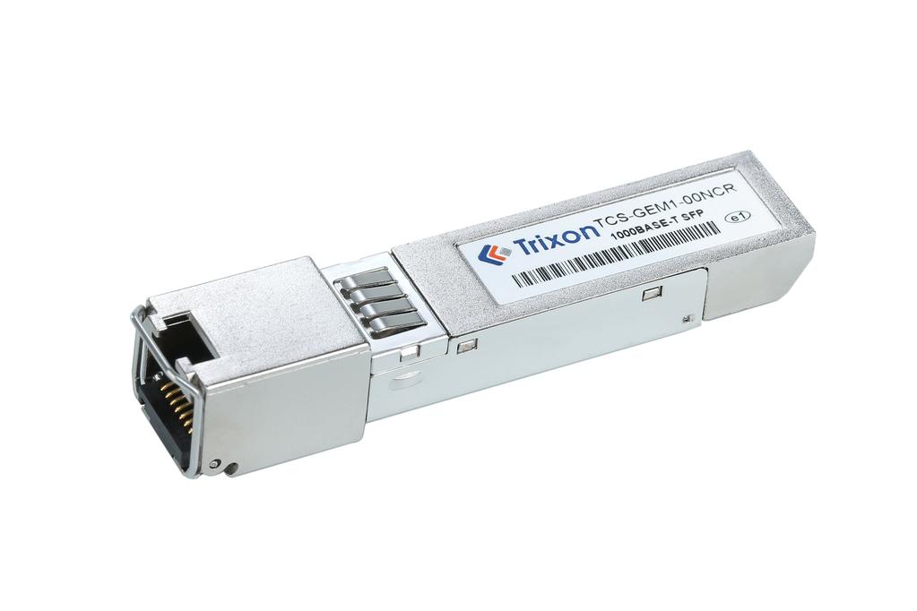 1000BASE-T Copper SFP Transceiver Features: Operating data rate up to 1.25 Gbps Compact RJ-45 connector assembly Single 3.