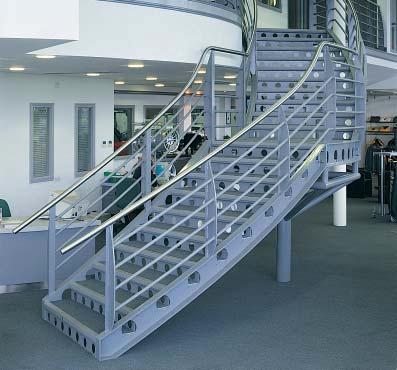 Helical Staircases and Balustrading Mild steel polyester powder coated helical staircase and