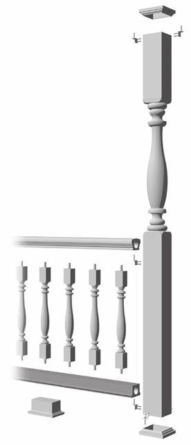 PARTS LIST ITEM QTY A PORCH POST INSTALLATION KIT (PPK6) (SEE STEP 3C) 5 1/2" x 5 1/2" Trim Collar 2 2" Wide x 1 1/2" x 2" Angle Bracket 4 MATERIALS NEEDED INSTALLATION GUIDE #14 x 2 1/2" Stainless