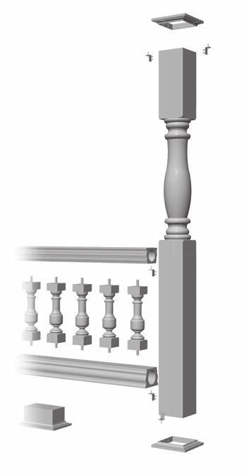 PARTS LIST ITEM QTY A PORCH POST INSTALLATION KIT (INCLUDED WITH PORCH POST, SEE STEP 3C) Galvanized Column Mounting Plate 2 #14 x 2" Stainless Steel Sheet Metal Screw 4 MATERIALS NEEDED INSTALLATION