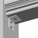 This step requires three stainless steel flat head screws (#14 x 2 1/2"). A) Determine height of RAIL and fasten top ANGLE BRACKET securely to POST using two screws.