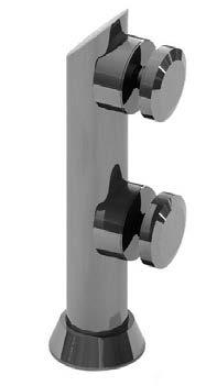 EUROBRACE POSTS EB1 Eurobrace 40 50 Manufactured in 316 grade stainless steel Suitable for 10, 12 and 15mm glass Posts are set into concrete (Ø50mm hole) and affixed using SIKA or ROCKITE grout (to