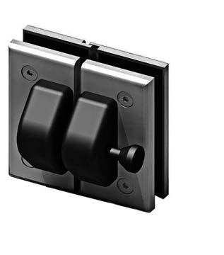 VIENNA POOL GATE LATCHES (Profile & finish to complement hydraulic hinge) EHPL1 Gate latch and strike 33, marine grade 316 50mm Designed for a frameless glass pool gate that closes to a