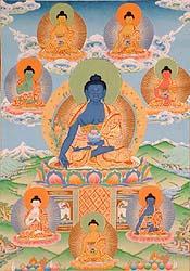 BUDDHIST ART Medicine Wheel Buddha Represents
