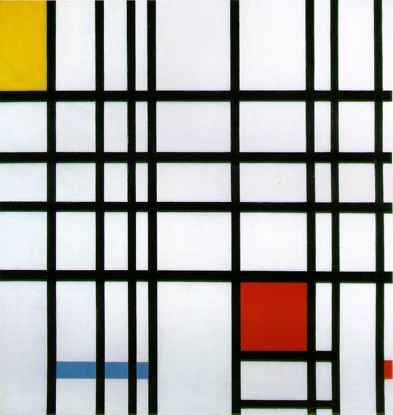 Mondrian Composition with Red, Yellow and Blue 1921 Oil on canvas 39 x 35 cm (15 1/2 x 13 3/4 in.