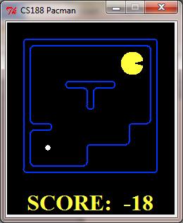 There are several other environments defined: mediummaze, bigmaze, opensearch, etc. You can also vary the scale of the screen by using the zoom option as shown below: python pacman.
