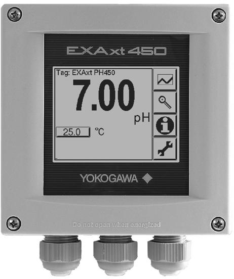 General Specifications Model PH450G ph and Redox (ORP) Converter The EXAxt 450 series is designed to combine the superior functionality of the Yokogawa EXA series with the ease of use offered in